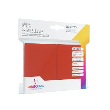 Gamegenic Prime Sleeves: Red (100)