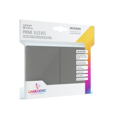 Gamegenic Prime Sleeves: Grey (100)