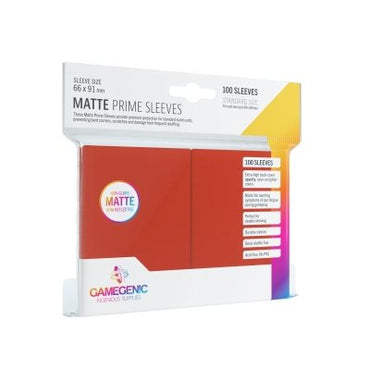 Gamegenic Matte Prime Sleeves: Red (100)