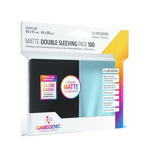 Gamegenic Matte Double Sleeving Clear / Black (2x100)