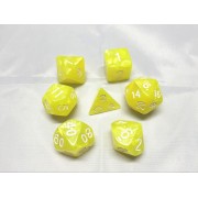 Bright Yellow pearl dice set