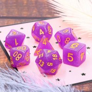 Purple Translucent Glitter Dice