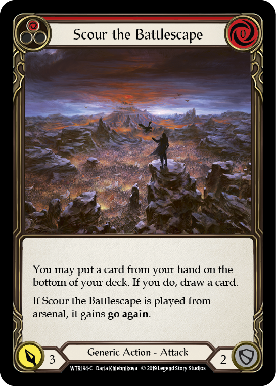 Scour the Battlescape (Red) [WTR194-C] (Welcome to Rathe)  Alpha Print Normal