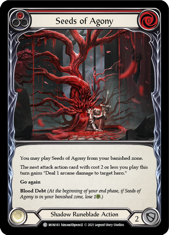 Seeds of Agony (Red) [MON183] (Monarch)  1st Edition Normal