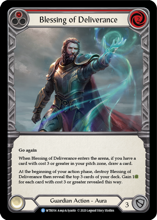 Blessing of Deliverance (Red) [U-WTR054] (Welcome to Rathe Unlimited)  Unlimited Rainbow Foil