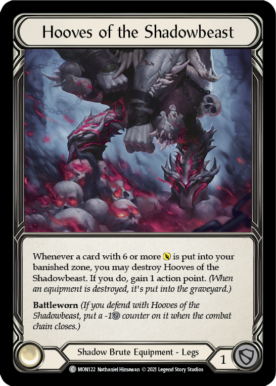 Hooves of the Shadowbeast [MON122-CF] (Monarch)  1st Edition Cold Foil