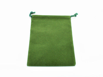 Small Suede Cloth Dice Bag - Green