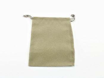 Small Suede Cloth Dice Bag - Grey