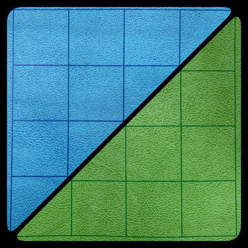 Chessex: Reversible Battlemat 1'' Squares Blue-Green 66x60cm