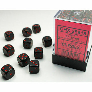 Opaque 36D6 Black/ Red 12mm