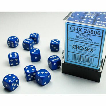 Opaque 36D6 Blue/ White 12mm