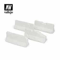Damaged Concrete Barriers