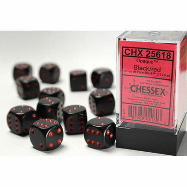 Opaque 12D6 Black/ Red 16mm