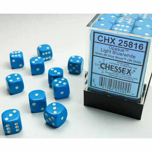 Opaque 36D6 Light Blue/ White 12mm