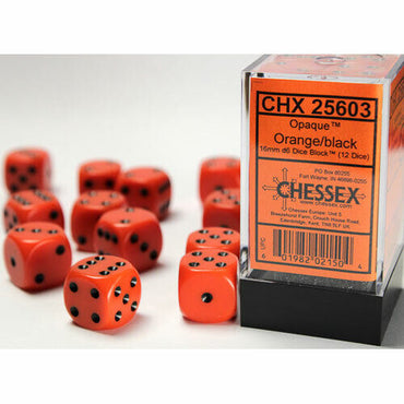 Opaque 12D6 Orange/ Black 16mm