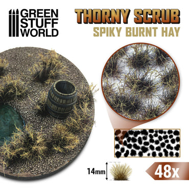 Thorny Scrub 14mm Spiky Burnt Hay