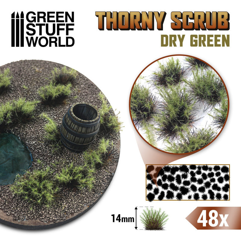 Thorny Scrub 14mm Dry Green