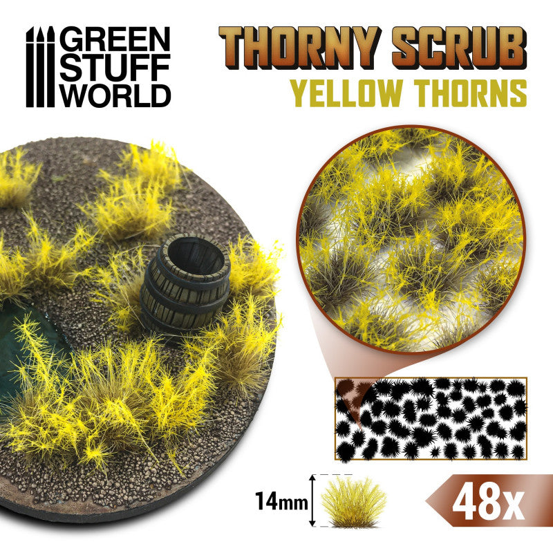 Thorny Scrub 14mm Yellow Thorns
